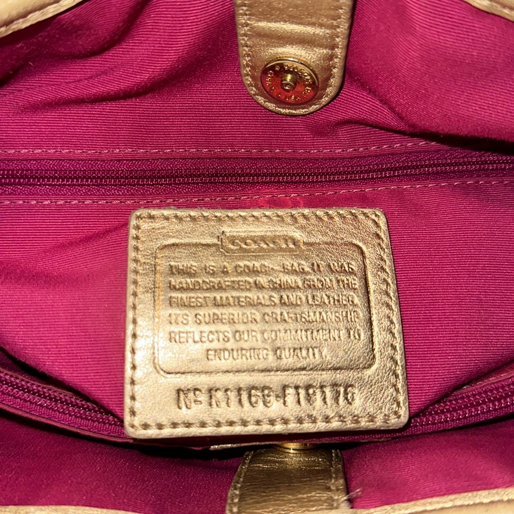Coach Peyton Tattersall Tote Handbag - Picture 7 of 11